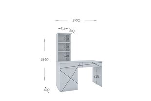 Geomeetria arvutilaua, valge/must hind ja info | Arvutilauad, kirjutuslauad | kaup24.ee