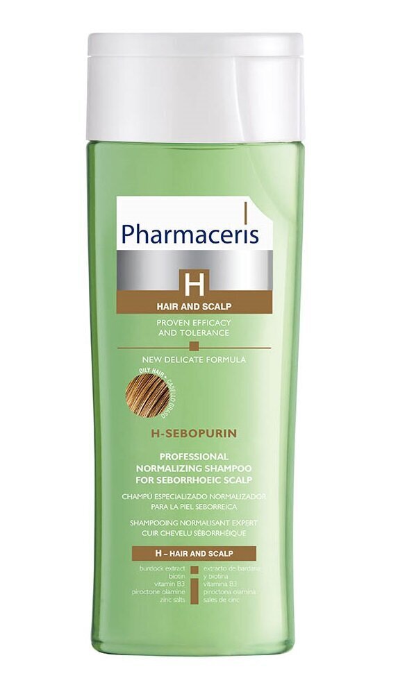 Normaliseeriv šampoon seborröasele peanahale Pharmaceris H-Sebopurin 250 ml hind ja info | Šampoonid | kaup24.ee