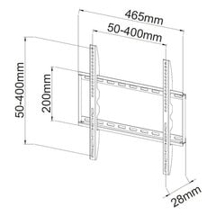 Seinakinnitus telerile 23-55" LED/LCD 45kg slim 28mm hind ja info | Teleri seinakinnitused ja hoidjad | kaup24.ee