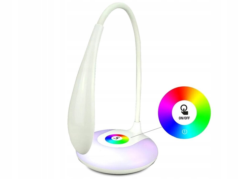 Lauaarvuti LED RGB lamp, 256 värvi, valge hind ja info | Laualambid | kaup24.ee