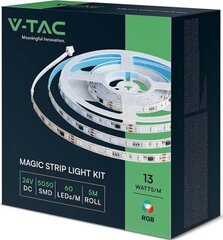 LED riba Magic V-Tac WIFI koos puldiga, 13W/m, RGB, 24V, IP65, 5 m hind ja info | LED ribad | kaup24.ee