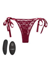 Vibreerivad aluspüksid CalExotics Remote Control Lace Thong Set, punane цена и информация | Вибраторы | kaup24.ee