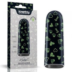 Vibraator Boss Of Toys Rechargeable Glow-in-the-dark Heart Massager, must hind ja info | Vibraatorid | kaup24.ee