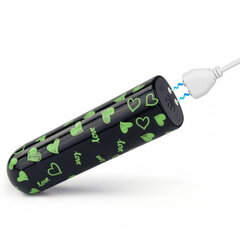 Vibraator Boss Of Toys Rechargeable Glow-in-the-dark Heart Massager, must hind ja info | Vibraatorid | kaup24.ee