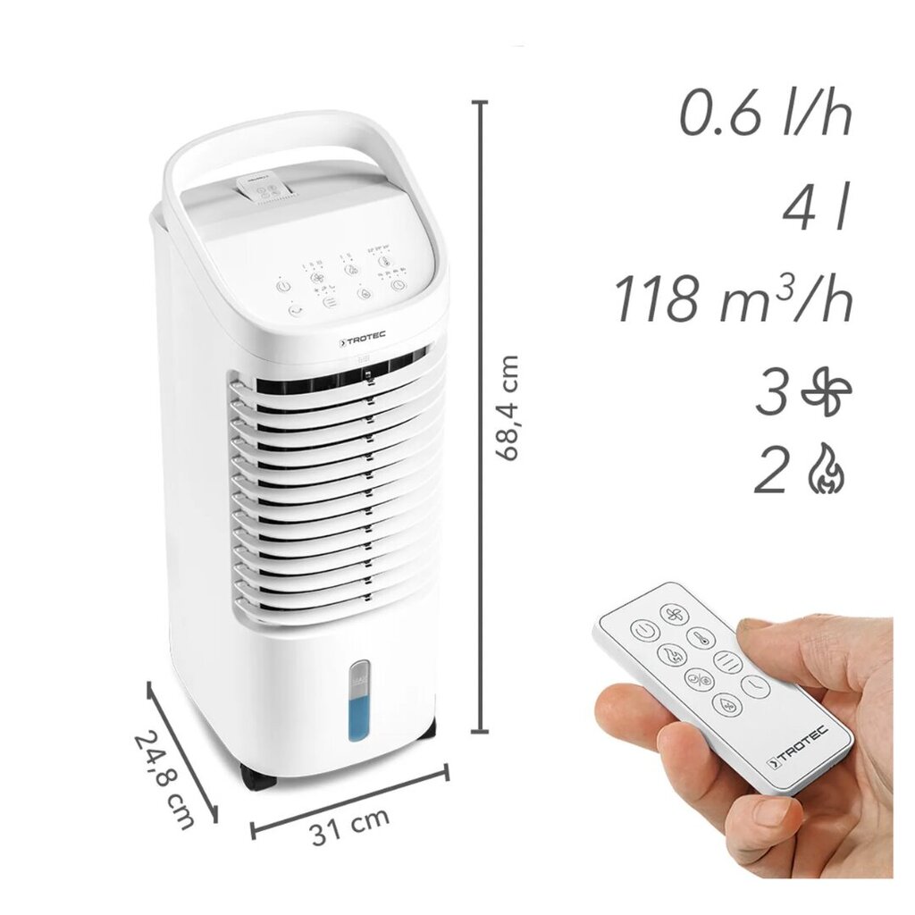 "4in1" kütteseade, jahuti, niisutaja ja ventilaator Trotec PAE 19 H цена и информация | Ventilaatorid | kaup24.ee