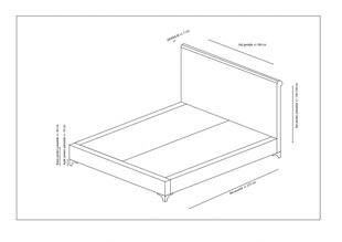 Voodi Asir Sonata, 90x190 cm, roosa hind ja info | Voodid | kaup24.ee