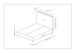 Voodi Asir Sonata, 120x200 cm, hall hind ja info | Voodid | kaup24.ee