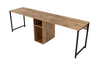 Kirjutuslaud Twin Study Desk, pruun цена и информация | Компьютерные, письменные столы | kaup24.ee