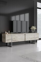 ТВ столик Luxe Travertine, бежевый цена и информация | Тумбы под телевизор | kaup24.ee