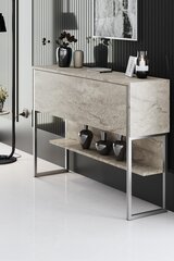 Консоль Luxe Travertine, серебристая цена и информация | Столы-консоли | kaup24.ee