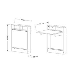 Puhvetkapp Bracketed Travertine, pruun hind ja info | Vitriinkapid | kaup24.ee