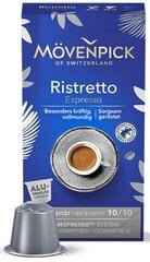 Kohvikapslid Movenpick Espresso Ristretto 10 tk hind ja info | Kohv, kakao | kaup24.ee