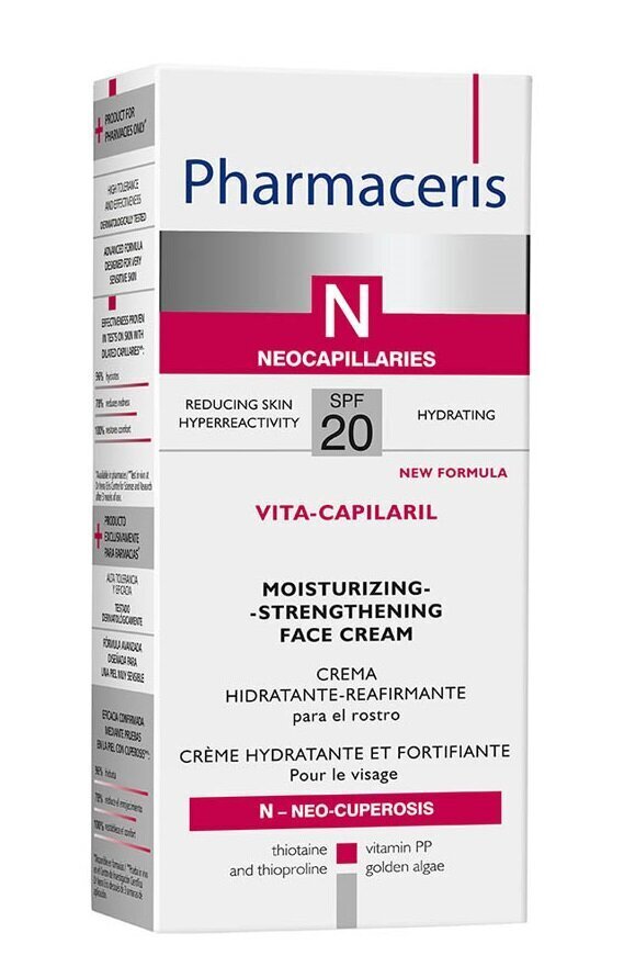 Näokreem laienenud kapillaaridele Pharmaceris N Vita-Capilaril SPF20 50 ml hind ja info | Näokreemid | kaup24.ee