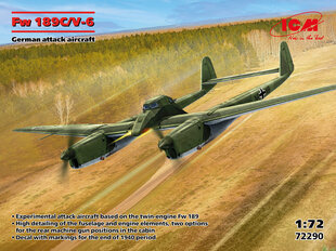 Liimitav mudel ICM 72290 German attack aircraft Fw 189C/V-6 1/72 hind ja info | Liimitavad mudelid | kaup24.ee