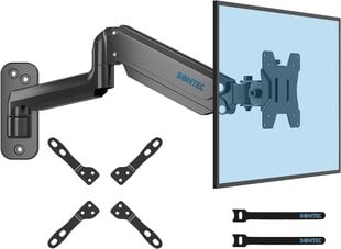 BONTEC GWM01 monitori kinnitus, 13-42'', seinale paigaldatav, VESA 200/100/75, must hind ja info | Monitori hoidjad | kaup24.ee