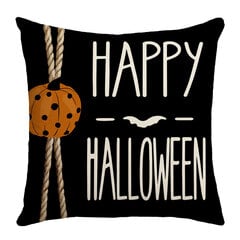 Õnnelik Halloween must kass trikk või ravi padja kate, 18 x 18 tolli Ghost Pumpkin Bat diivanpadi kate цена и информация | Декоративные подушки и наволочки | kaup24.ee