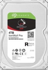 Seagate IronWolf Pro ST4000NEZ01 4TB 3,5-tolline SATA 6Gb/s NAS-kõvaketas hind ja info | Optilised seadmed | kaup24.ee