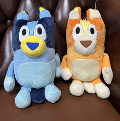 4 tk Bluey Family plüüsmänguasi Anime Plush simulatsiooniga Pet Dog Patrol Bingo täidisega nukk, 28cm hind ja info | Pehmed mänguasjad | kaup24.ee