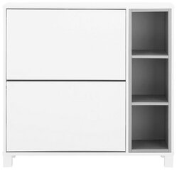 Шкафчик для обуви Paco I, белый/серый цена и информация | Notio Living Мебель для прихожей | kaup24.ee