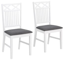 Комплект из 2-х стульев Flik, белый/серый цена и информация | Стулья для кухни и столовой | kaup24.ee