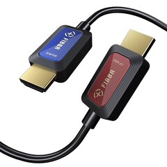 Кабель HDMI FIBBR 8K, HDMI 2.1, 15 м, 48 Гбит/с, 4K 120 Гц, HDCP 2.3 eARC цена и информация | Кабели и провода | kaup24.ee