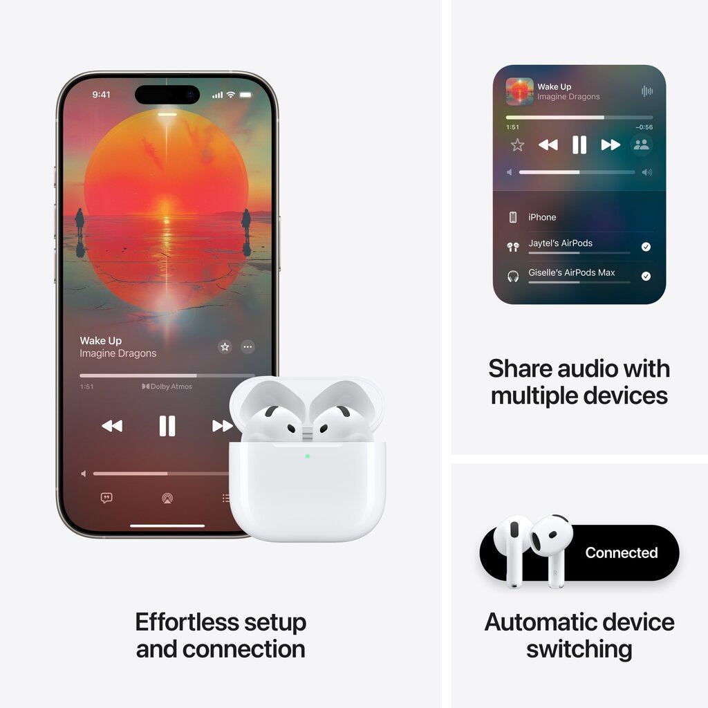 Apple AirPods 4 With Active Noise Cancellation MXP93ZM/A hind ja info | Kõrvaklapid | kaup24.ee