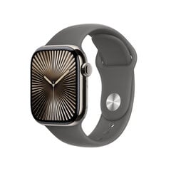 Apple Watch Series 10 GPS + Cellular 42mm Natural Titanium Case with Stone Grey Sport Band - S/M MWXD3ET/A цена и информация | Смарт-часы (smartwatch) | kaup24.ee