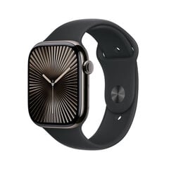 Apple Watch Series 10 GPS + Cellular 46mm Slate Titanium Case with Black Sport Band - S/M MWYD3ET/A цена и информация | Смарт-часы (smartwatch) | kaup24.ee