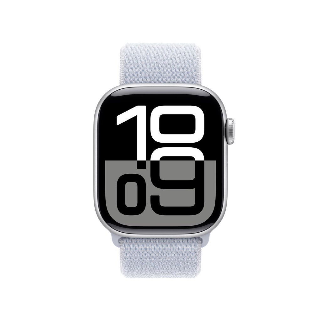 Apple Watch Series 10 GPS + Cellular 42mm Silver Aluminium Case with Blue Cloud Sport Loop MWX53ET/A цена и информация | Nutikellad (smartwatch) | kaup24.ee