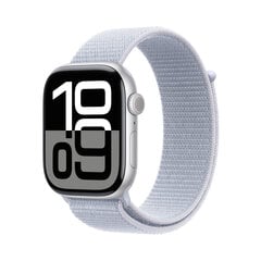 Apple Watch Series 10 GPS + Cellular 46mm Silver Aluminium Case with Blue Cloud Sport Loop MWY23ET/A цена и информация | Смарт-часы (smartwatch) | kaup24.ee