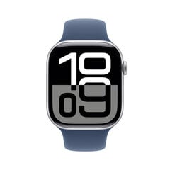 Apple Watch Series 10 GPS + Cellular 46mm Silver Aluminium Case with Denim Sport Band - S/M MWY03ET/A цена и информация | Смарт-часы (smartwatch) | kaup24.ee