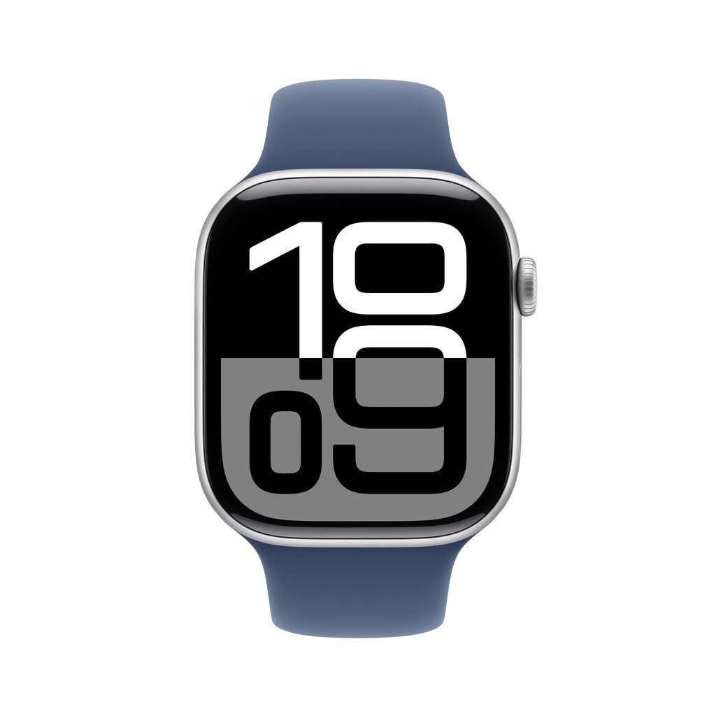 Apple Watch Series 10 GPS + Cellular 46mm Silver Aluminium Case with Denim Sport Band - S/M MWY03ET/A цена и информация | Nutikellad (smartwatch) | kaup24.ee