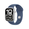 Apple Watch Series 10 GPS 42mm Silver Aluminium Case with Denim Sport Band - S/M MWWA3ET/A