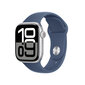 Apple Watch Series 10 GPS 42mm Silver Aluminium Case with Denim Sport Band - S/M MWWA3ET/A цена и информация | Nutikellad (smartwatch) | kaup24.ee