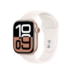 Apple Watch Series 10 GPS + Cellular 42мм Rose Gold Aluminium Case with Light Blush Sport Band - S/M MWX93ET/A цена и информация | Смарт-часы (smartwatch) | kaup24.ee