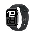 Apple Watch Series 10 GPS 46mm Jet Black Aluminium Case with Black Sport Band - S/M MWWP3ET/A