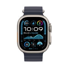 Apple Watch Ultra 2 GPS + Cellular 49mm Natural Titanium Case with Navy Ocean Band MX4D3EL/A цена и информация | Смарт-часы (smartwatch) | kaup24.ee