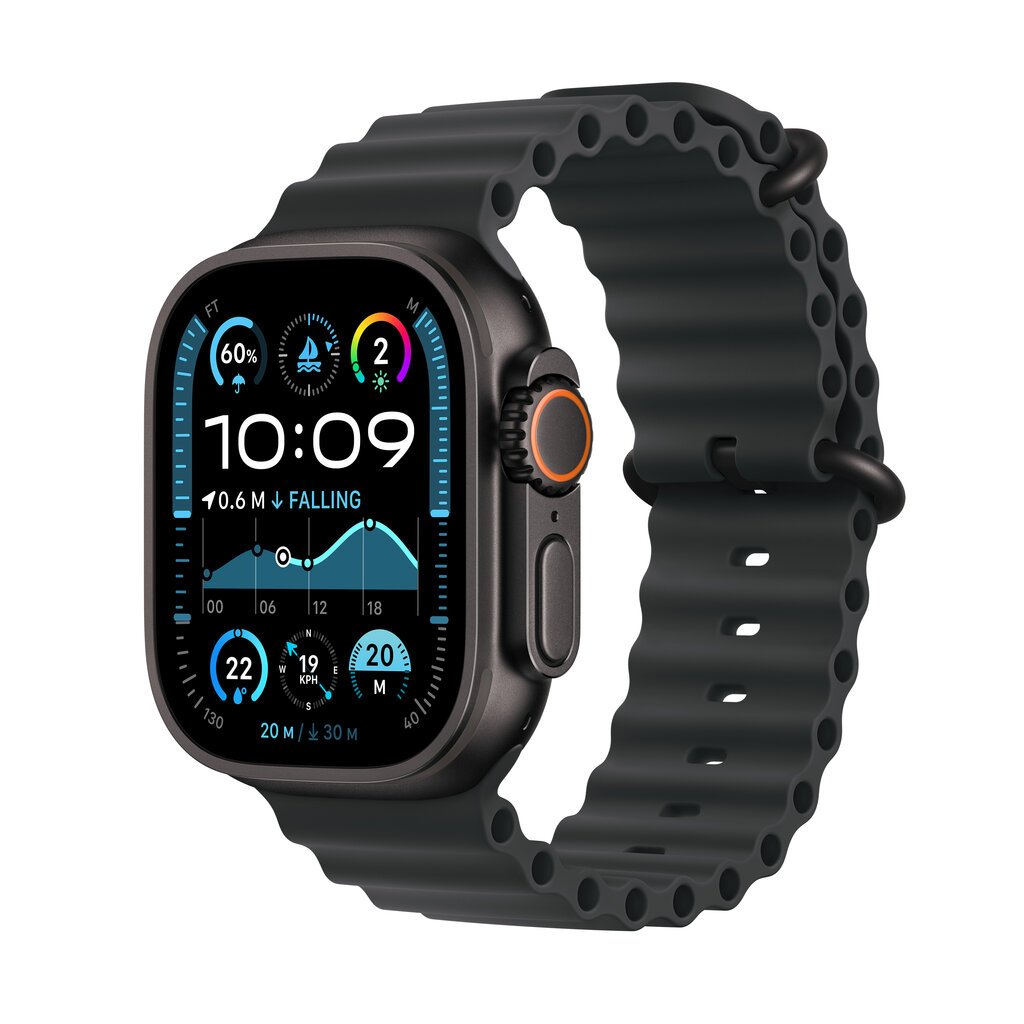 Apple Watch Ultra 2 GPS + Cellular 49mm Black Titanium Case with Black Ocean Band MX4P3EL/A hind ja info | Nutikellad (smartwatch) | kaup24.ee