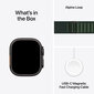 Apple Watch Ultra 2 GPS + Cellular 49mm Black Titanium Case with Dark Green Alpine Loop - Large MX4T3EL/A цена и информация | Nutikellad (smartwatch) | kaup24.ee