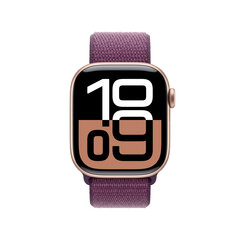 Apple Watch Series 10 GPS 42mm Rose Gold Aluminium Case with Plum Sport Loop MWWK3ET/A цена и информация | Смарт-часы (smartwatch) | kaup24.ee