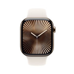 Apple Watch Series 10 GPS + Cellular 46mm Gold Titanium Case with Starlight Sport Band - M/L MWYY3ET/A цена и информация | Смарт-часы (smartwatch) | kaup24.ee