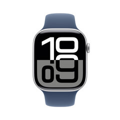 Apple Watch Series 10 GPS + Cellular 46mm Silver Aluminium Case with Denim Sport Band - M/L MWY13ET/A hind ja info | Nutikellad (smartwatch) | kaup24.ee