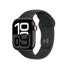 Apple Watch Series 10 GPS + Cellular 42mm Jet Black Aluminium Case with Black Sport Band - M/L MWX73ET/A цена и информация | Смарт-часы (smartwatch) | kaup24.ee