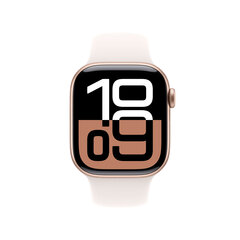 Apple Watch Series 10 GPS 42мм Rose Gold Aluminium Case with Light Blush Sport Band - M/L MWWJ3ET/A цена и информация | Смарт-часы (smartwatch) | kaup24.ee