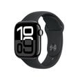 Apple Watch Series 10 GPS 42mm Jet Black Aluminium Case with Black Sport Band - M/L MWWF3ET/A