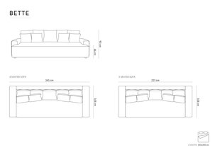 Diivanvoodi Micadoni Bette, 241x104x93 cm, liivakarva hind ja info | Diivanid ja diivanvoodid | kaup24.ee