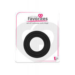 All time favorites 3 silicone cockrings цена и информация | Эрекционные кольца, насадки на пенис | kaup24.ee