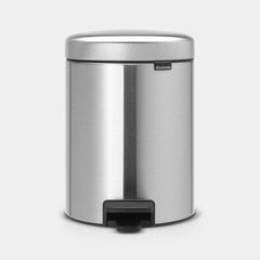 Brabantia мусорное ведро NewIcon, 5 л, серый цена и информация | Мусорные баки | kaup24.ee