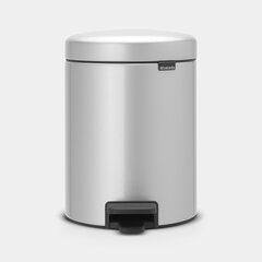 Pedaaliga prügikast 5l, NewIcon, Metallic grey, Brabantia hind ja info | Prügikastid | kaup24.ee