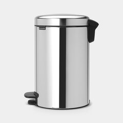 Pedaaliga prügikast, NewIcon, 12l, brilliant steel, Brabantia hind ja info | Prügikastid | kaup24.ee